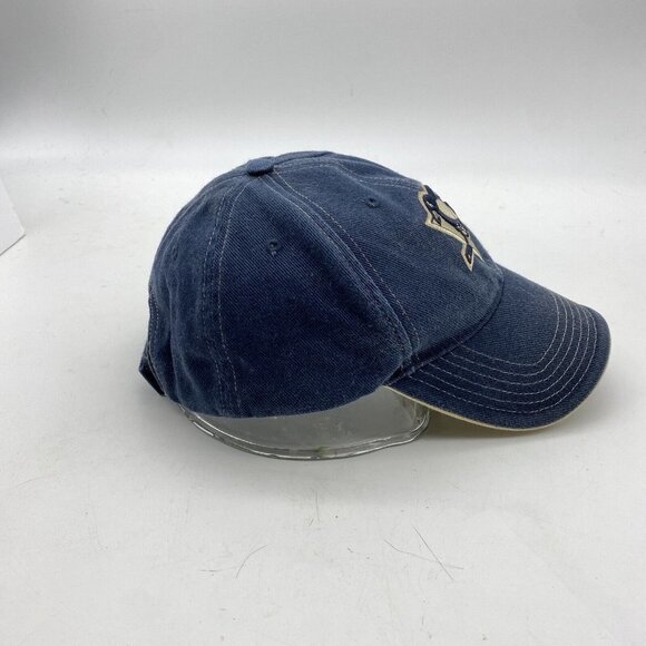 NHL Pittsburgh Penguins Ball Hat Cap Blue Hook Loop Adjustable By T.E.I. Cotton - Picture 5 of 12
